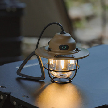 Преносимо къмпинг осветление USB акумулаторна кука Къмпинг фенер Безстепенно затъмняване Външно водоустойчиво осветление за палатка Аварийна лампа
