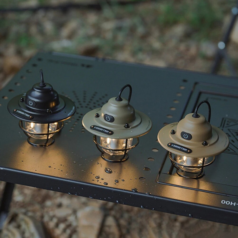 Prijenosna svjetiljka za kampiranje, USB punjiva kuka, lampa za kampiranje, bezstupanjsko zatamnjivanje, vanjska vodootporna svjetla za šator, svjetiljka za hitne slučajeve