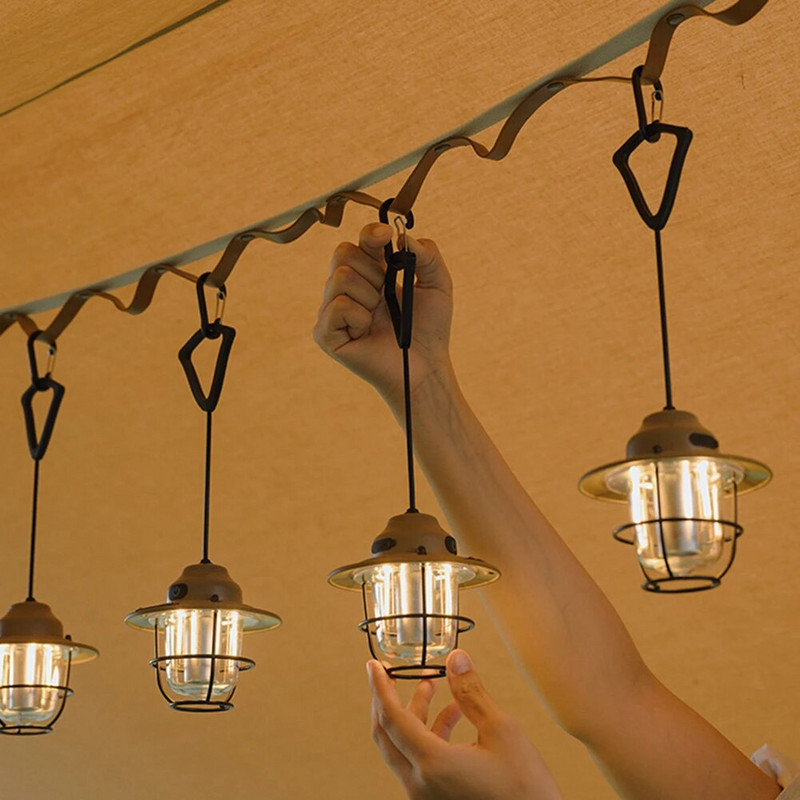 Prijenosna svjetiljka za kampiranje, USB punjiva kuka, lampa za kampiranje, bezstupanjsko zatamnjivanje, vanjska vodootporna svjetla za šator, svjetiljka za hitne slučajeve