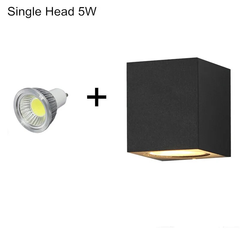 Kültéri LED fali lámpa Vízálló IP65 Kerti veranda Világító Udvar dekoráció Világító izzó Cserélhető alumínium 110V 220V