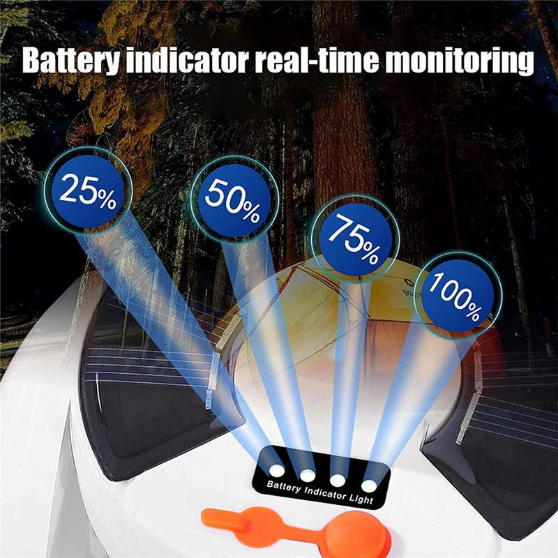 Solarna svjetiljka za kampiranje, LED punjiva svjetiljka s kukom za vješanje, sklopiva žarulja, prijenosna šatorska svjetiljka za dom, šator, vani
