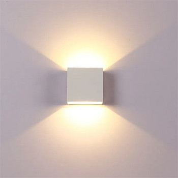 6W 12W лампада LED алуминиева стенна осветителна релса проект квадратна LED стенна лампа нощна стая спалня стенни лампи изкуства