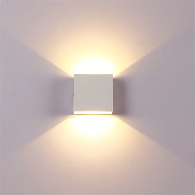 6W 12W lampada LED aluminijska zidna rasvjetna tračnica Projekt kvadratne LED zidne lampe noćna soba spavaća soba zidne lampe arts