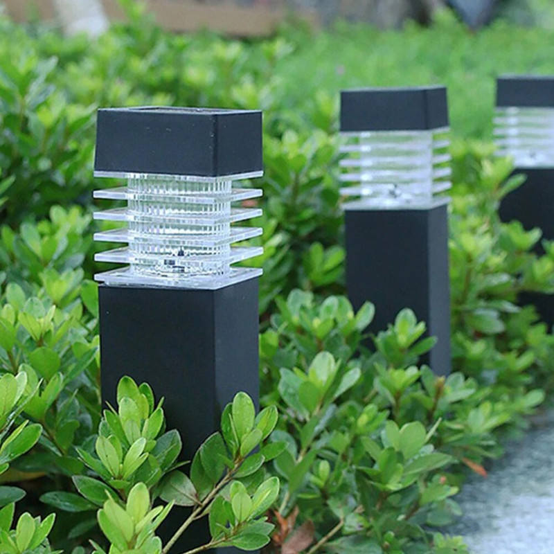 4 vnt Saulės tako lempa LED šviesa lauko vandeniui atspari saulės energija varoma vejos lempa kraštovaizdžio LED šviestuvai, skirti sodo įvažiavimui