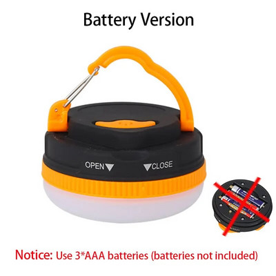 LED lampa Prijenosna svjetiljka za kampiranje 3 načina osvjetljenja Kamp svjetiljke Viseći punjivi vanjski šator Kućna svjetiljka za hitne slučajeve s magnetom