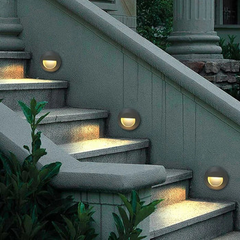 Външно стенно осветление Подземно водоустойчиво LED осветление за стъпала за стълби Вградена ъглова лампа Външен градински пейзаж DC12v 220v