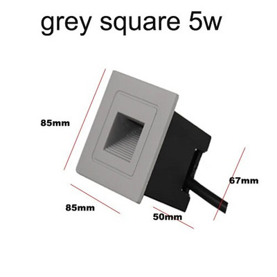 Vanjska zidna svjetiljka Podzemna vodootporna Led žaruljica za stepenice Ugradna kutna svjetiljka Vanjski vrtni krajolik DC12v 220v