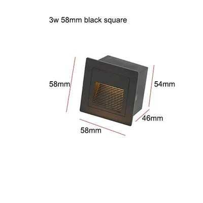 Vanjska zidna svjetiljka Podzemna vodootporna Led žaruljica za stepenice Ugradna kutna svjetiljka Vanjski vrtni krajolik DC12v 220v