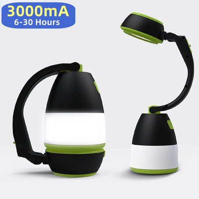 3 In1 Мултифункционални LED къмпинг светлини USB акумулаторно аварийно фенерче Вътрешна настолна лампа Къмпинг светлини за туризъм на открито