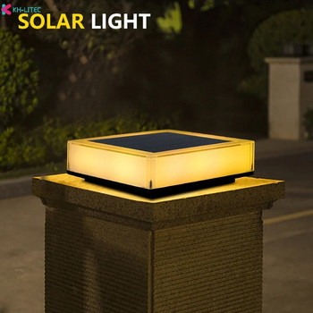 Φωτιστικό φαναριού LED Solar Pillar Εξωτερικό αδιάβροχο πολύχρωμο ηλιακό φωτιστικό κεφαλής νύχτας φωτιστικό για φράχτη κήπου Οριζόντια διακόσμηση