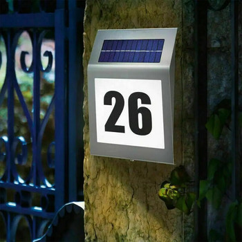 Αριθμός ηλιακός φωτισμός LED με αισθητήρα κίνησης 200LM Αδιάβροχο εξωτερικό ηλιακό φως πόρτας κήπου