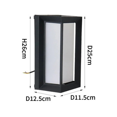 LED napelemes lámpa kültéri kerti négyzet alakú fali lámpa kültéri udvari kerítés világítás fali dekorációs lámpa