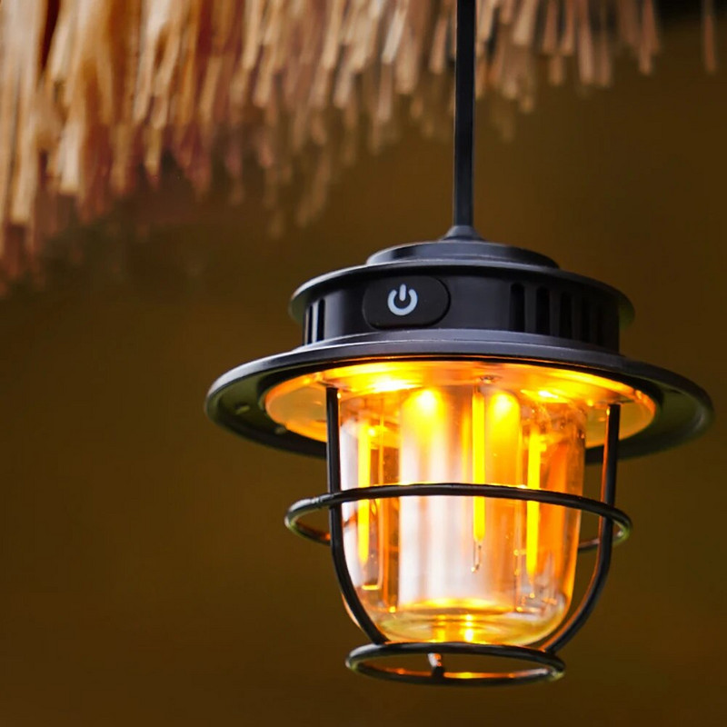 Retro prijenosna svjetiljka za kampiranje Vanjska starinska lampa za kampiranje 4 načina osvjetljenja Viseća svjetla za šator za planinarenje na otvorenom Dvorište za penjanje