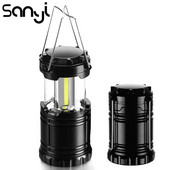 Mini 3 * COB sátor lámpa LED hordozható lámpás teleszkópos Torch kempinglámpa vízálló vészvilágítás, 3 * AAA munkafénnyel táplálva