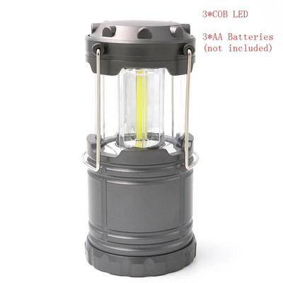 Mini 3 * COB sátor lámpa LED hordozható lámpás teleszkópos Torch kempinglámpa vízálló vészvilágítás, 3 * AAA munkafénnyel táplálva