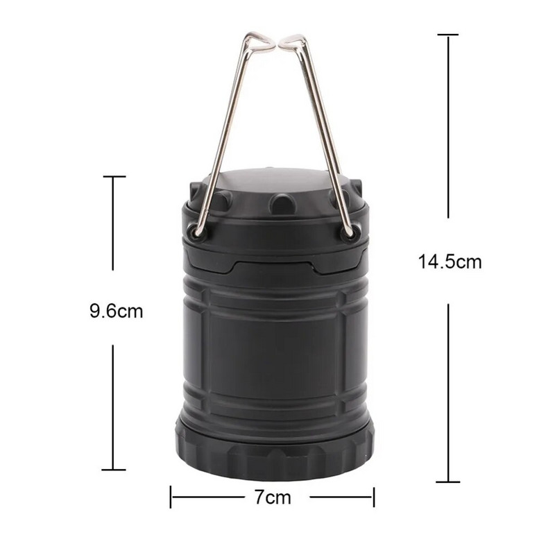Mini 3 * COB sátor lámpa LED hordozható lámpás teleszkópos Torch kempinglámpa vízálló vészvilágítás, 3 * AAA munkafénnyel táplálva