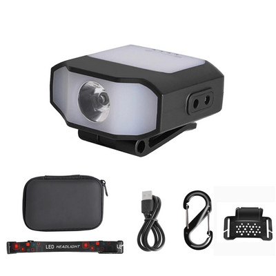 1200 mAh Mini Cap Clip Prednje svjetlo 700 LM Indukcijsko LED svjetlo Vodootporno LED Punjivo prednje svjetlo Tip-C Vanjska rasvjeta