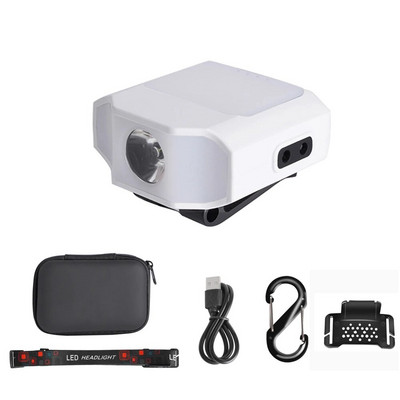 1200 mAh Mini Cap Clip Prednje svjetlo 700 LM Indukcijsko LED svjetlo Vodootporno LED Punjivo prednje svjetlo Tip-C Vanjska rasvjeta