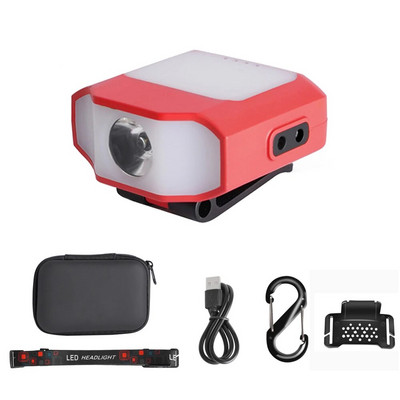 1200 mAh Mini Cap Clip Prednje svjetlo 700 LM Indukcijsko LED svjetlo Vodootporno LED Punjivo prednje svjetlo Tip-C Vanjska rasvjeta