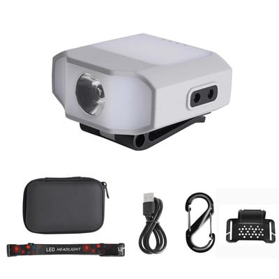 1200 mAh Mini Cap Clip Prednje svjetlo 700 LM Indukcijsko LED svjetlo Vodootporno LED Punjivo prednje svjetlo Tip-C Vanjska rasvjeta