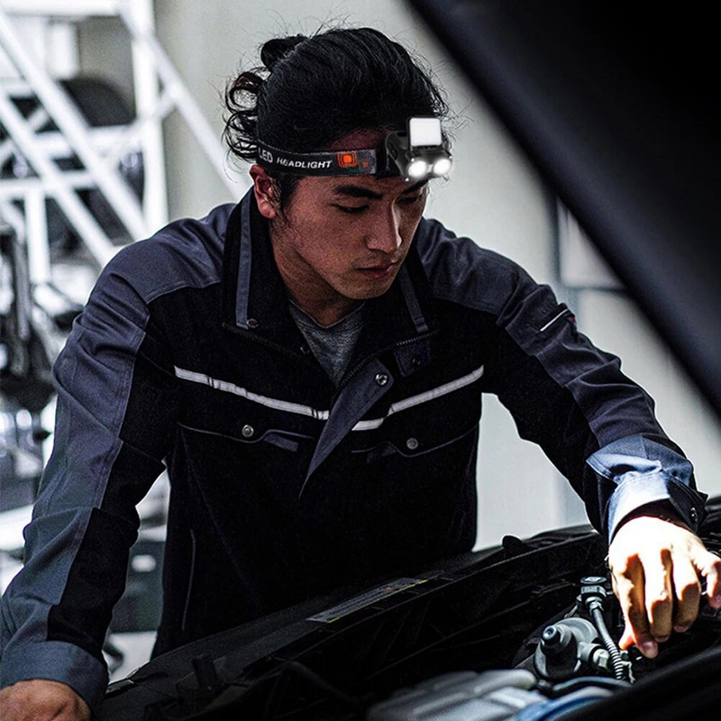 1200 mAh Mini Cap Clip Prednje svjetlo 700 LM Indukcijsko LED svjetlo Vodootporno LED Punjivo prednje svjetlo Tip-C Vanjska rasvjeta