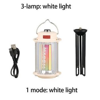 Преносим LED къмпинг фенер Димируема висяща лампа Външно водоустойчиво осветление Палатка за риболов Аварийно осветление със статив и кука