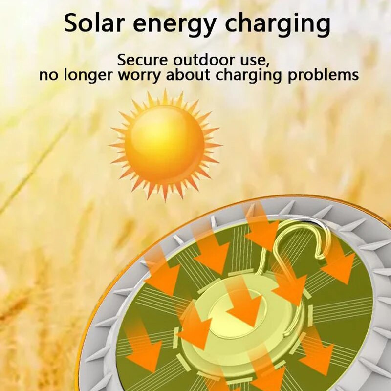 Solar Camping Light újratölthető távirányítós LED kempinglámpás mágneses erős fényű hordozható sátor lámpák munkavilágítás