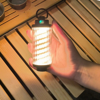 Преносима къмпинг лампа 38explore Акумулаторна нощна лампа с 4 режима на осветление с пръстен за окачване за туризъм, риболов, аварийна лампа за палатка