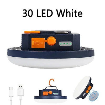 Új, továbbfejlesztett kempinglámpa, erős vészlámpás USB újratölthető, hordozható kültéri zseblámpa, éjszakai függőlámpa zseblámpa