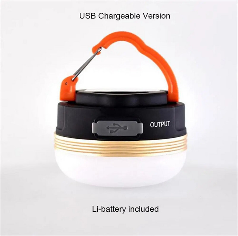 Baterija ili USB punjenje Led prijenosna svjetiljka LED svjetiljka za šator za kampiranje s magnetom, viseća ili magnetska radna svjetiljka za hitne slučajeve