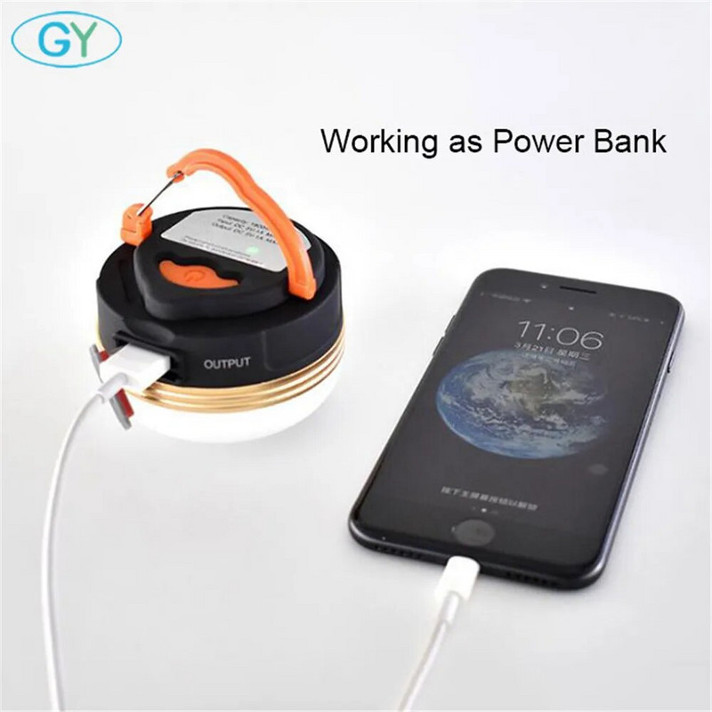 Baterija ili USB punjenje Led prijenosna svjetiljka LED svjetiljka za šator za kampiranje s magnetom, viseća ili magnetska radna svjetiljka za hitne slučajeve