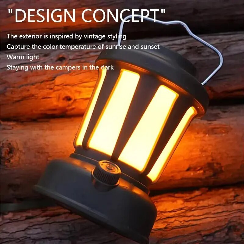 Lampa za kampiranje Retro svjetiljke Prijenosne svjetiljke Baterijske svjetiljke Lampe za šatore Bezstupanjsko prigušivanje Putna vanjska rasvjeta
