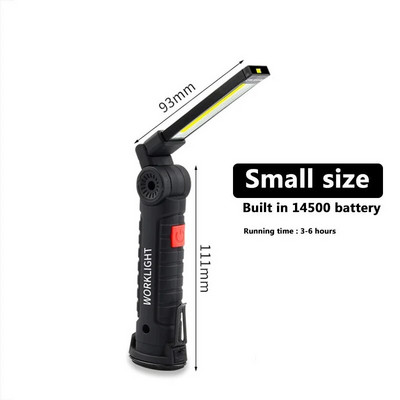 5 üzemmódú USB újratölthető villanólámpa COB zseblámpa hátsó mágneses munkalámpák hordozható kempinglámpás LED munkalámpa zseblámpa
