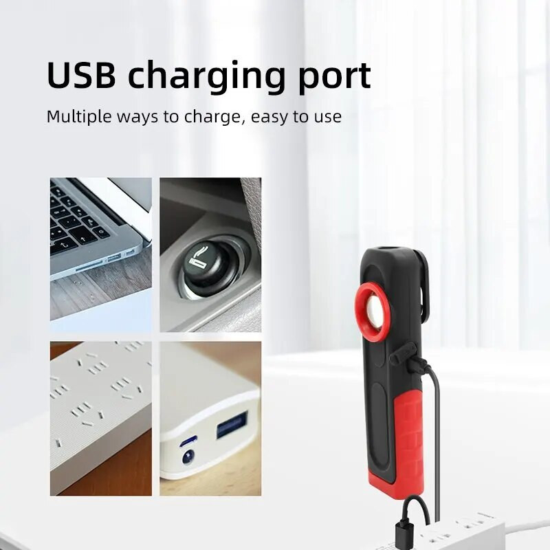 Autó részletező eszközök Autófestés lámpa szkennelés Örvény mágneses markolat többfunkciós autójavító munkalámpa 500LM 2400mAh USB