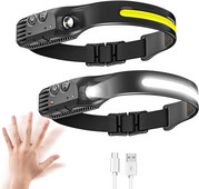 Priekinis žibintuvėlis priekinio žibinto LED priekinio žibinto įkraunamas LED priekinis žibintas darbinis žibintas stovyklavimo prožektorių žibintuvėlis su įmontuota baterija