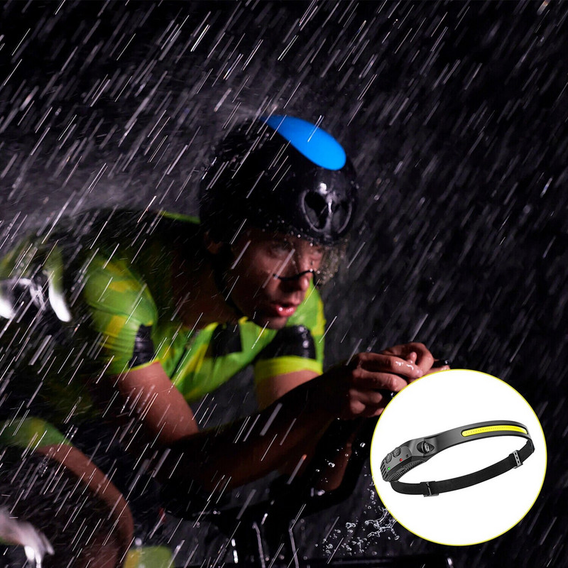 Priekinis žibintuvėlis priekinio žibinto LED priekinio žibinto įkraunamas LED priekinis žibintas darbinis žibintas stovyklavimo prožektorių žibintuvėlis su įmontuota baterija