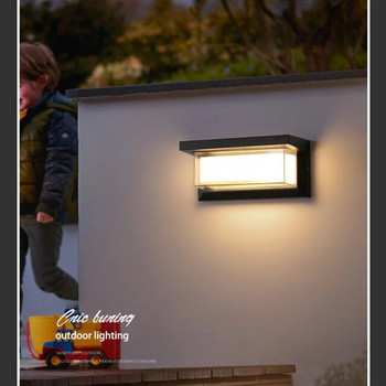 Модерна Led външна стенна лампа Ip65 Водоустойчива веранда, балкон, градина, екстериорни аплици, вила, тераса, домашни осветителни тела