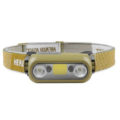 E2 Snažna svjetiljka za pokrivala za glavu Senzor pokreta LED svjetiljka za čelo 1200 mAh USB glavna svjetiljka za trčanje, biciklizam, pecanje Svjetla