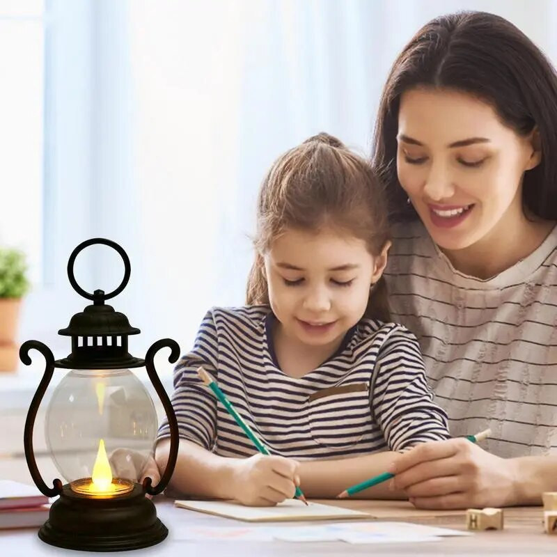 Retro latern Retro kämpingu rippuvad laternad patareitoitel Led väike õlilamp kalastustelgi matkavarustus