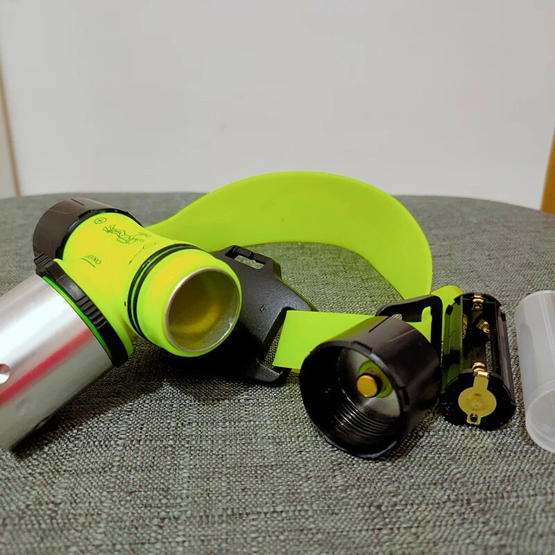 D2 T6 LED 3 režimų vandeniui atsparus nardymo priekinis žibintas povandeninio priekinio žibinto nardymo kostiumo įranga galvos žibintuvėlis žibintuvėlis žibintuvėlis