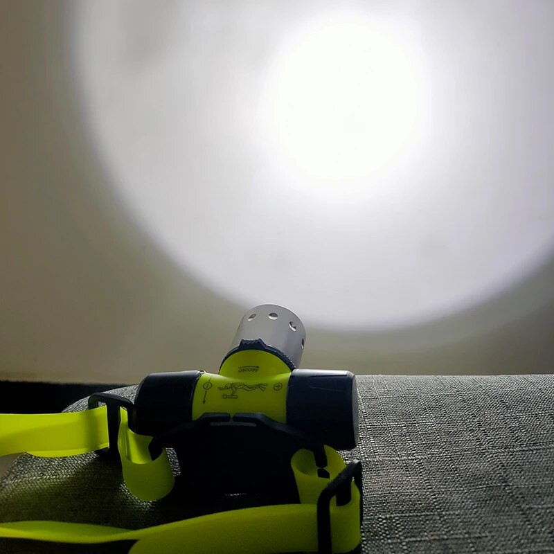 D2 T6 LED 3 režimų vandeniui atsparus nardymo priekinis žibintas povandeninio priekinio žibinto nardymo kostiumo įranga galvos žibintuvėlis žibintuvėlis žibintuvėlis