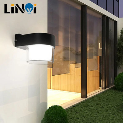 Lampă de perete modernă, impermeabilă, pentru exterior, iluminat exterior, vilă, curte, decor, verandă, lumini de grădină, pentru interior, exterior, cu LED