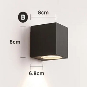 Kültéri LED Proch Light Balkon lámpa 5W 10W Alumínium fali lámpa kerti dekorációhoz 110V 220V