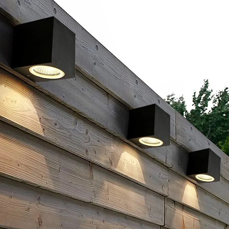 Kültéri LED Proch Light Balkon lámpa 5W 10W Alumínium fali lámpa kerti dekorációhoz 110V 220V