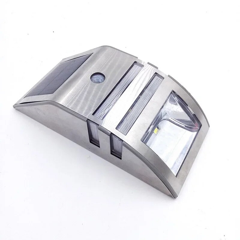 LED solarno svjetlo od nehrđajućeg čelika Vodootporni PIR senzor pokreta za rasvjetu vrta i dvorišta Vanjska zidna svjetiljka Crno srebrna