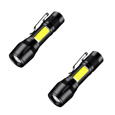 Nešiojamas įkraunamas mastelio keitimas LED žibintuvėlis XP blykstės žibintuvėlis žibintuvėlis 3 apšvietimo režimai stovyklavimo šviesos mini LED žibintuvėliai