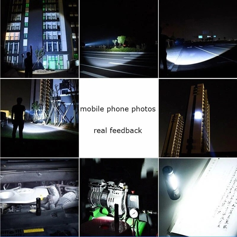 Prijenosna LED svjetiljka Zoom Focus Baterijska svjetiljka Punjiva USB lampa COB Ugrađena baterija Q5 Vodootporna svjetla za kampiranje