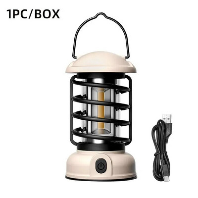 Lampa za kampiranje Retro viseća svjetiljka za šator Vodootporna svjetla za kampiranje s mogućnošću prigušivanja Baterija Svjetlo za hitne slučajeve Lampion za vanjsku upotrebu