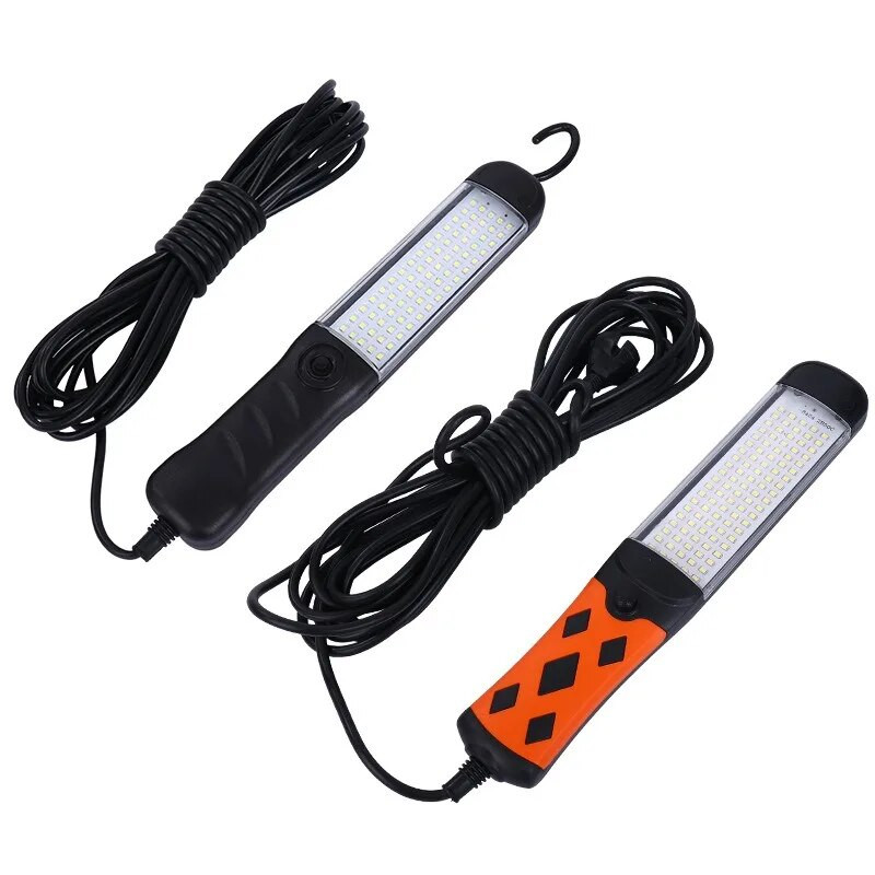 15W 25LED garažo apšvietimas 220V 10m maitinimo kabelio darbo šviesos magnetas, automobilio remonto apžiūros lempa 1500LM statybinė lemputė