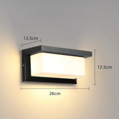 Led kültéri fali lámpa Led kültéri fali lámpa vízálló lámpa kültéri veranda Led lámpa mozgásérzékelő nélküli világítás